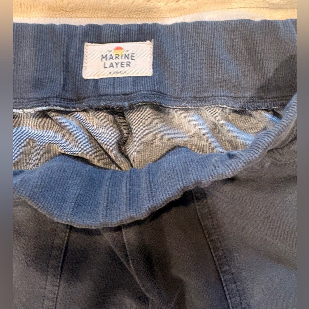 Marine Layer Luxe XS Acid Washed Navy Joggers - Picture 5 of 5